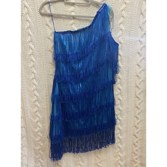 Franco Albini Dresses & Skirts - Costume Culture‎ by Franco Women's L Halloween Royal Blue Fringe Flapper 20's